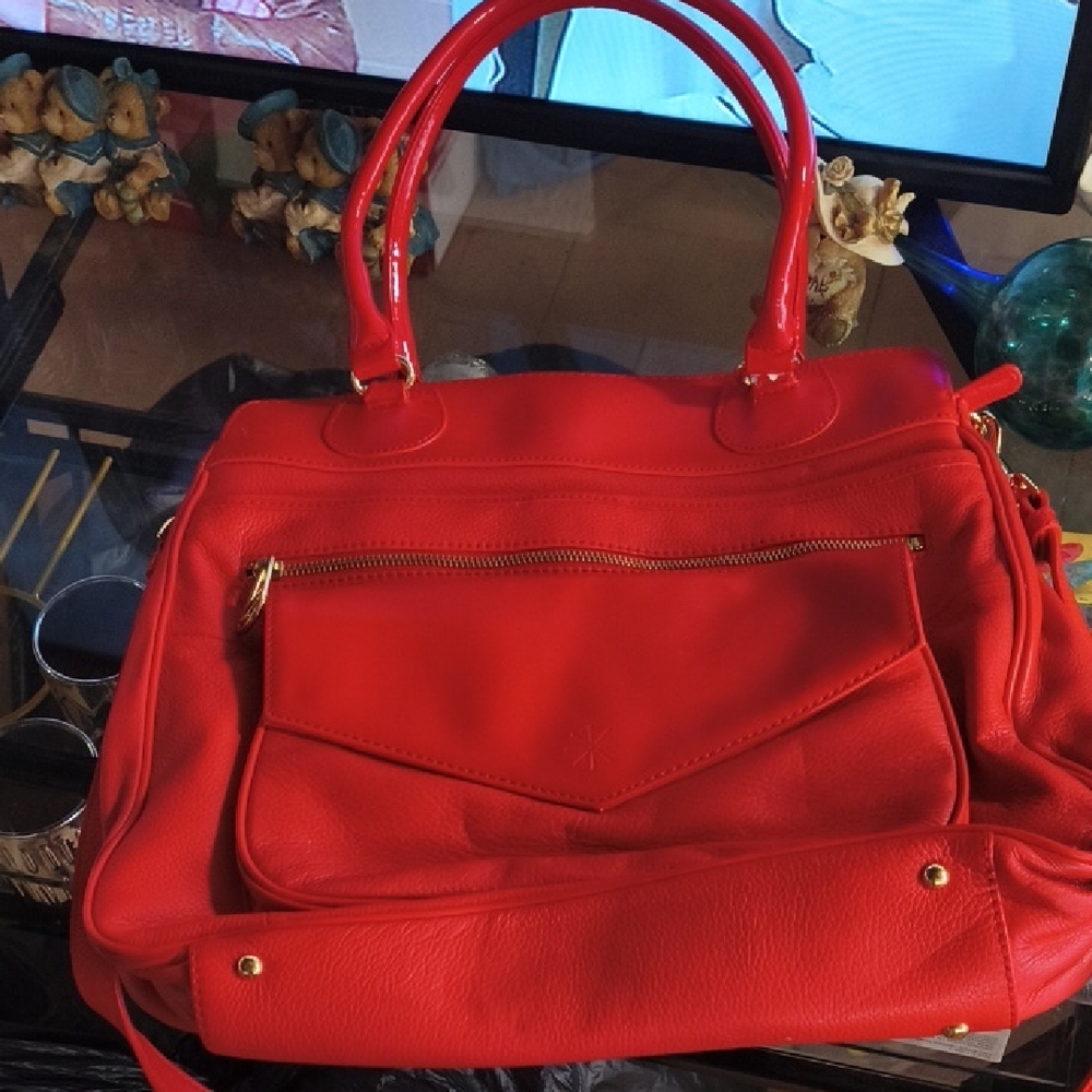 Isaac Mizrahi Bold Red Satchel